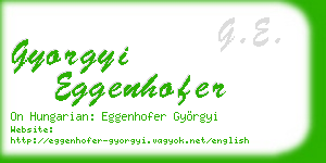 gyorgyi eggenhofer business card